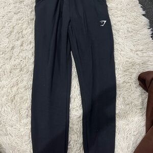 Gymshark Black Sweatpants with Elastic Waistband and Full-Length Design